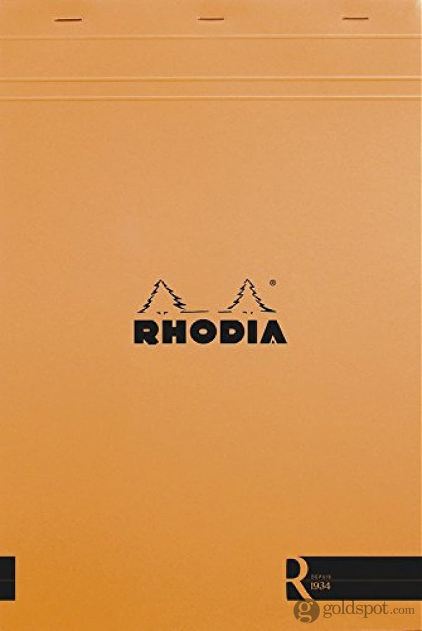 Rhodia Staplebound 8.25 x 11.75 R Premium Notepad in Orange Blank Notebooks Journals