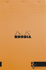 Rhodia Staplebound 8.25 x 11.75 R Premium Notepad in Orange Blank Notebooks Journals