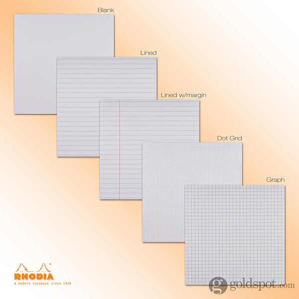 Rhodia Webnotebook Lined Paper in Silver - 3.5 x 5.5 Notebook