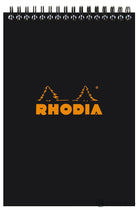 Rhodia Wirebound Paper Notebook in Black - 6 x 8.25 Lined Notebooks Journals