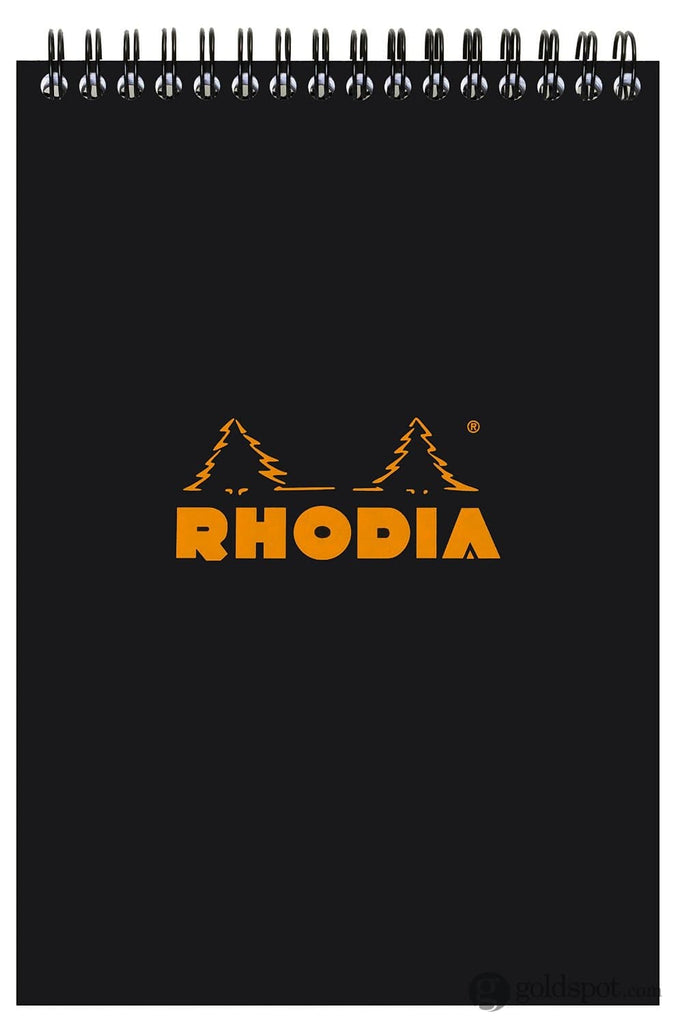 Rhodia Wirebound Paper Notebook in Black - 6 x 8.25 Lined Notebooks Journals