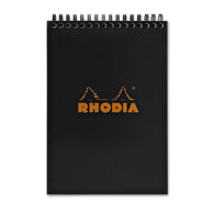 Rhodia Wirebound Paper Notebook in Black - 6 x 8.25