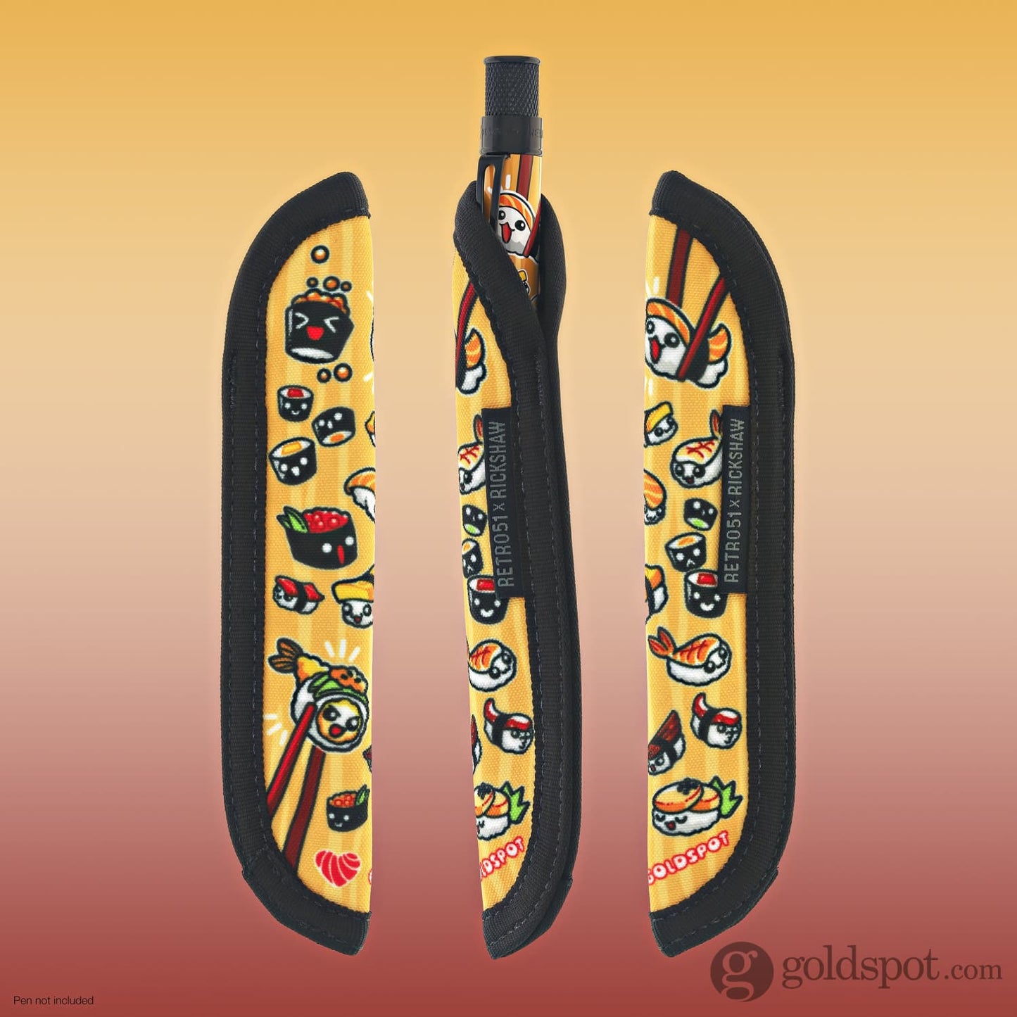 Rickshaw Bagworks Solo Pen Sleeve in Retro 51 Sushi Pen Cases