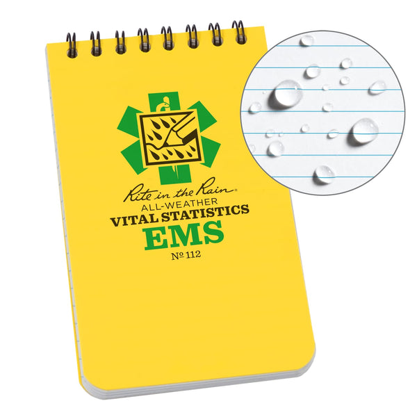 Rite In The Rain Weatherproof EMS Vital Stats Notebook 3’’ x 5’’ Notepads