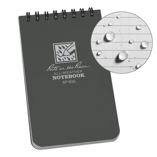 Rite In The Rain Weatherproof Notebook 3" x 5" in Gray