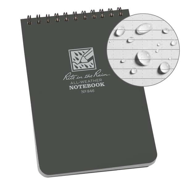 Rite In The Rain Weatherproof Notebook 4’’ x 6’’ - Gray Notepads