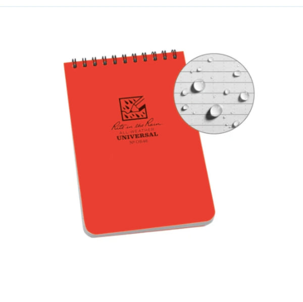 Rite In The Rain Weatherproof Notebook 4’’ x 6’’ - Red Notepads