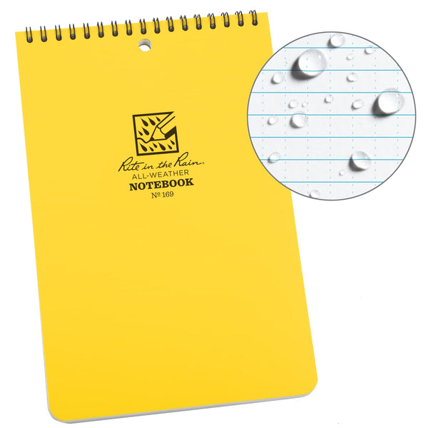 Rite In The Rain Weatherproof Notebook 6’’ x 9’’ - Yellow Notepads