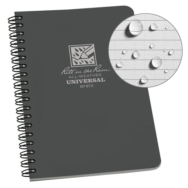 Rite In The Rain Weatherproof Spiral Universal Notebook - Gray Notepads