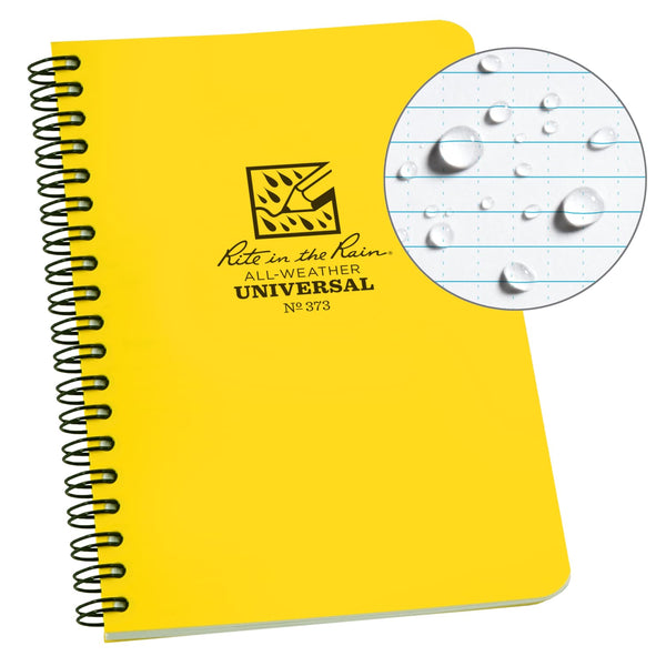 Rite In The Rain Weatherproof Spiral Universal Notebook - Yellow Notepads