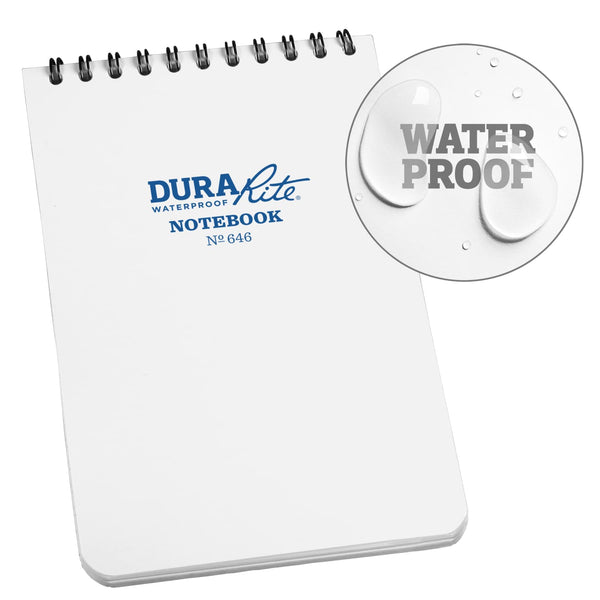 Rite In The Rain Weatherproof White Top Spiral Durarite Waterproof Notebook 4’’ x 6’’ Notepads