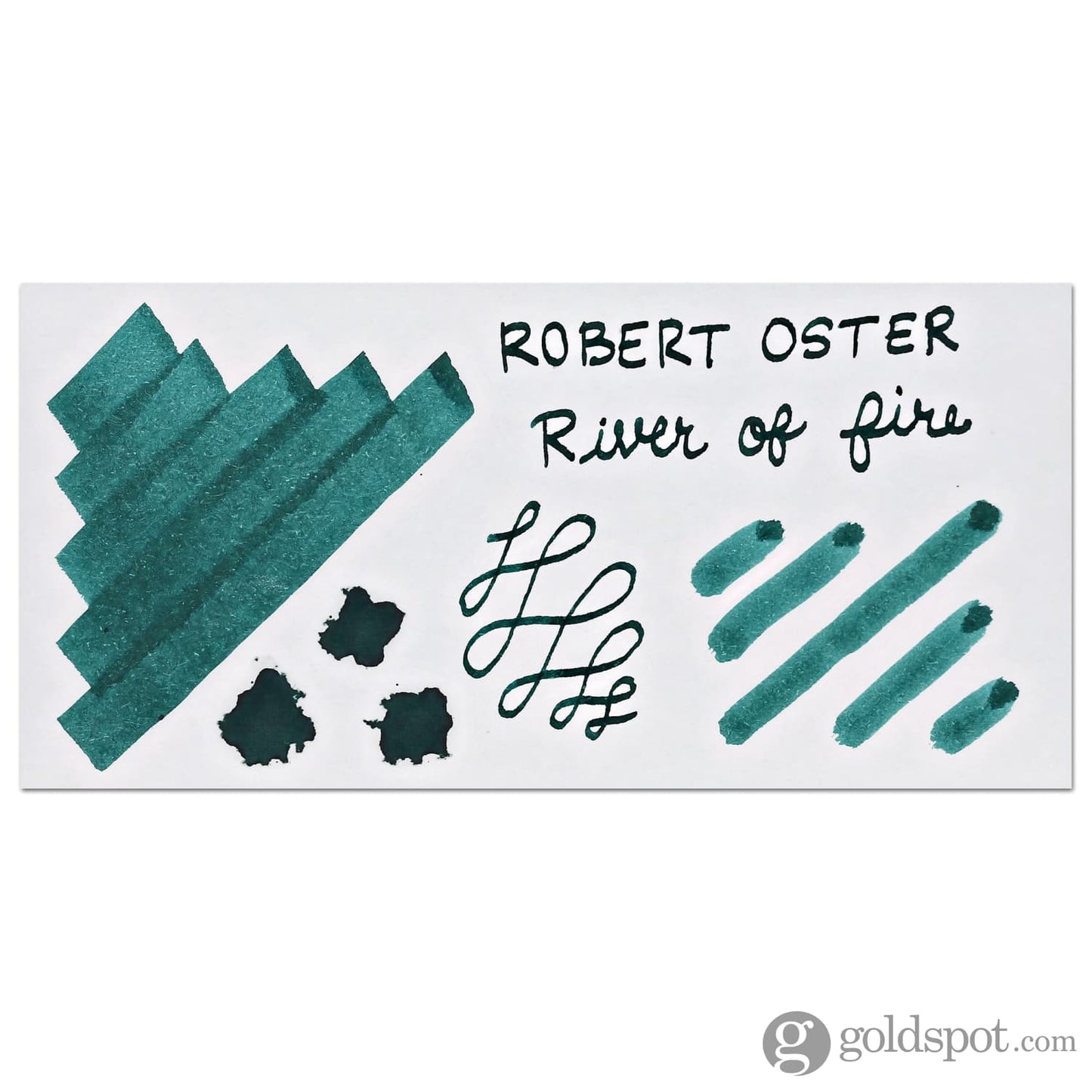 Robert Oster Bottled Ink in River of Fire Teal - 50 mL Bottled Ink