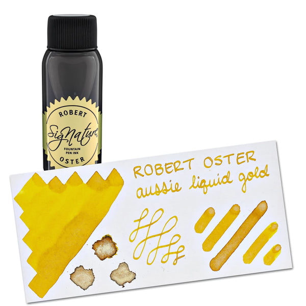 Robert Oster Shake ’N’ Shimmy Bottled Ink in Aussie Liquid Gold - 50mL Bottled Ink