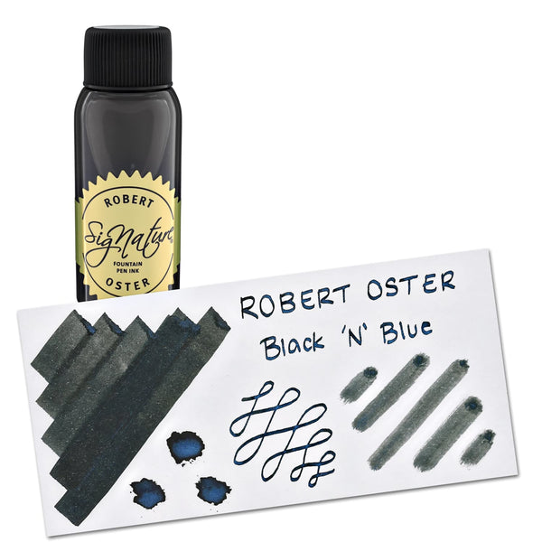 Robert Oster Shake ‘N’ Shimmy Bottled Ink in Black’NBlue - 50 mL Bottled Ink