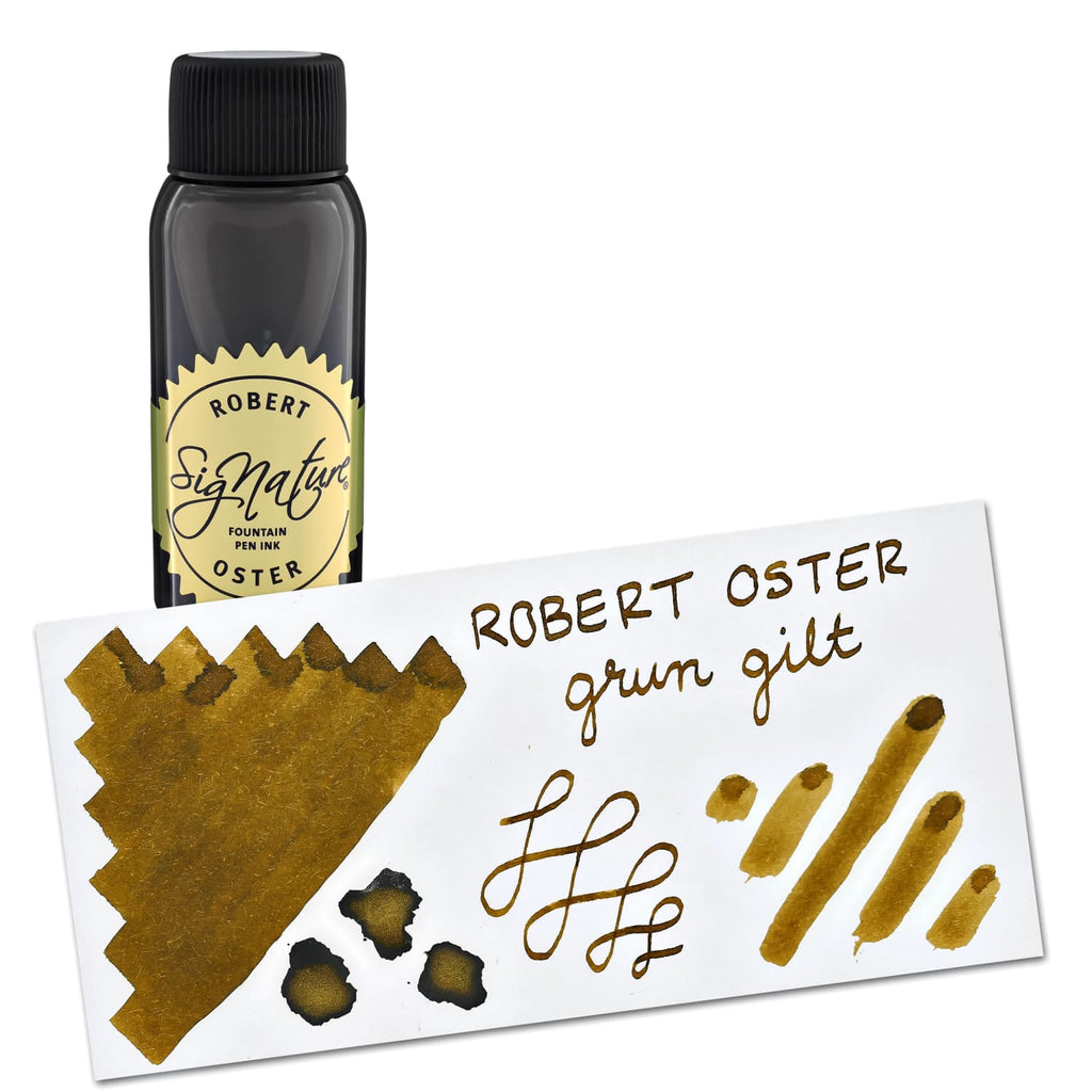 Robert Oster Shake ‘N’ Shimmy Bottled Ink in Grün-Gilt - 50 mL Bottled Ink
