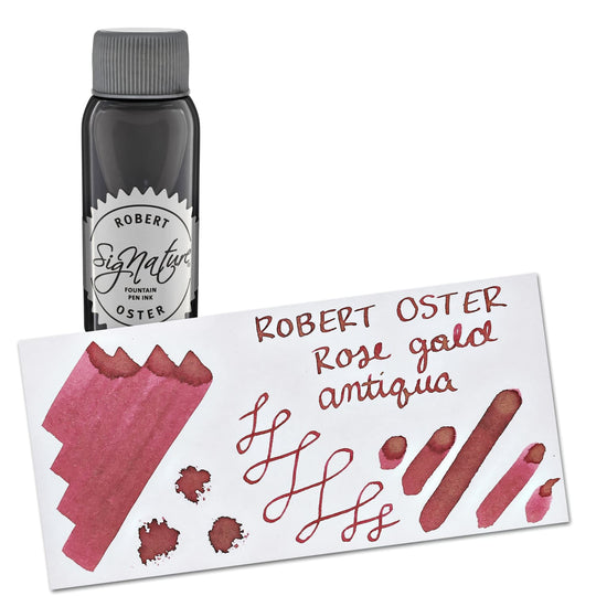 Robert Oster Shake ‘N’ Shimmy Bottled Ink in Rose Gold Antiqua - 50 mL