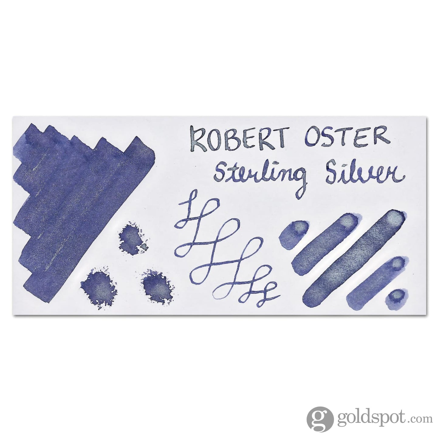 Robert Oster Shake ‘N’ Shimmy Bottled Ink in Sterling Silver - 50mL Bottled Ink