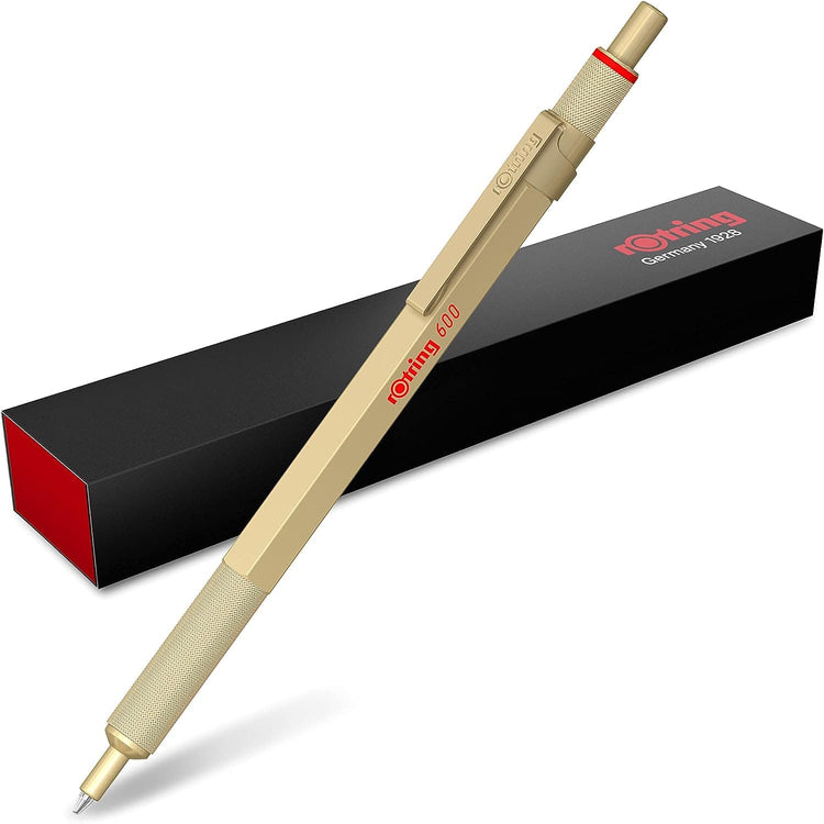 Rotring 600 Series Ballpoint Pen in Gold Ballpoint Pens