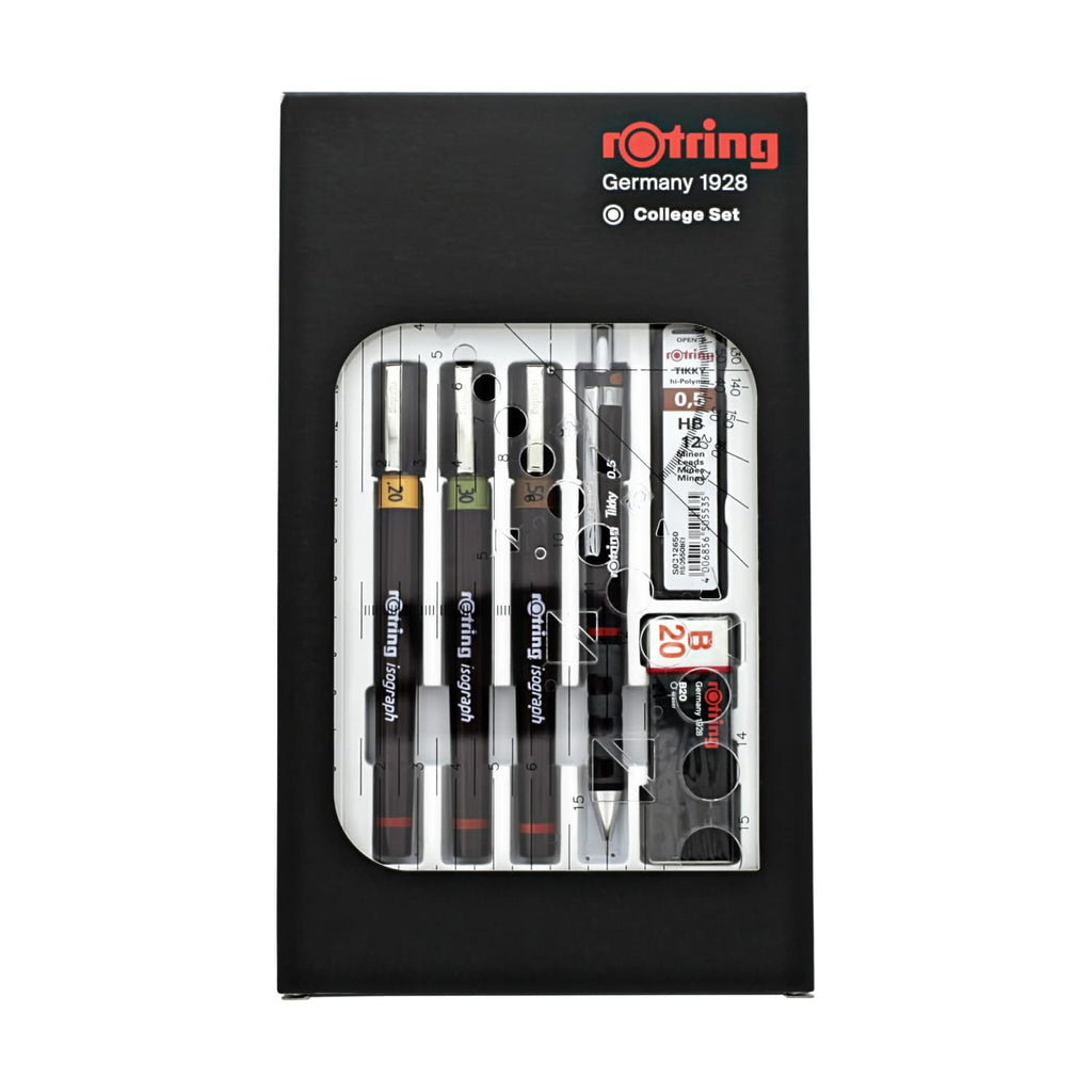 Set of Rotring Isograph College technical pens and mechanical pencil Tikky  0128/1516240