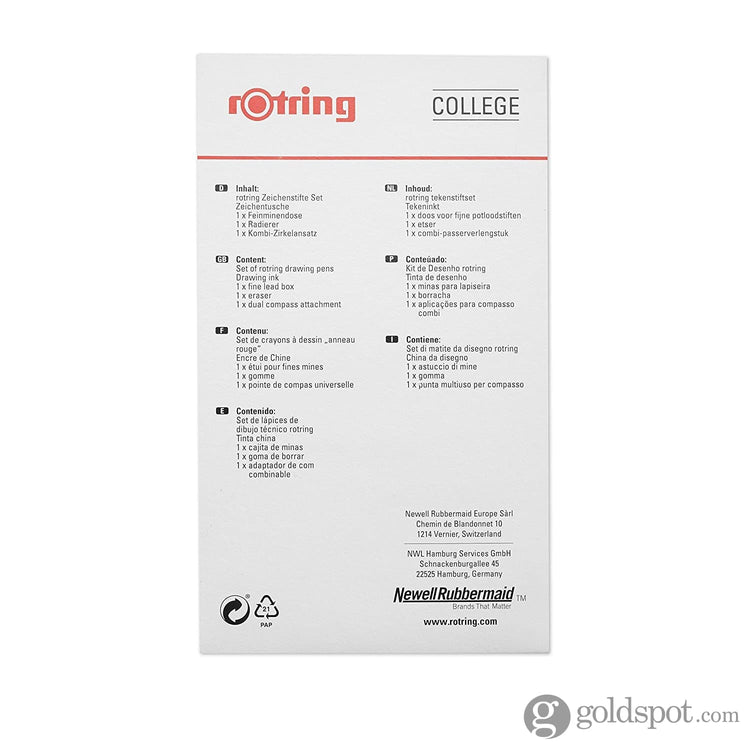 Rotring Isograph Technical College Drawing Pens (0.20 - 0.70 mm) - Set of 3 Drawing Pen
