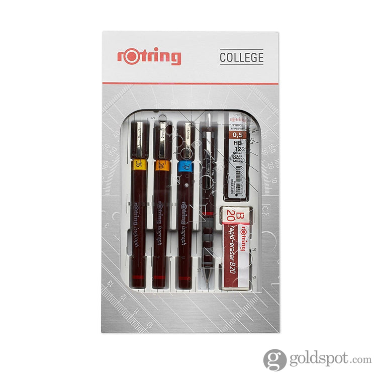 Rotring Isograph Technical College Drawing Pens (0.20 - 0.70 mm) - Set of 3 Drawing Pen