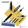 Sailor 1911 King of Pens Fountain Pen in Black Gold with Silver Trim - 21K Gold Fountain Pen