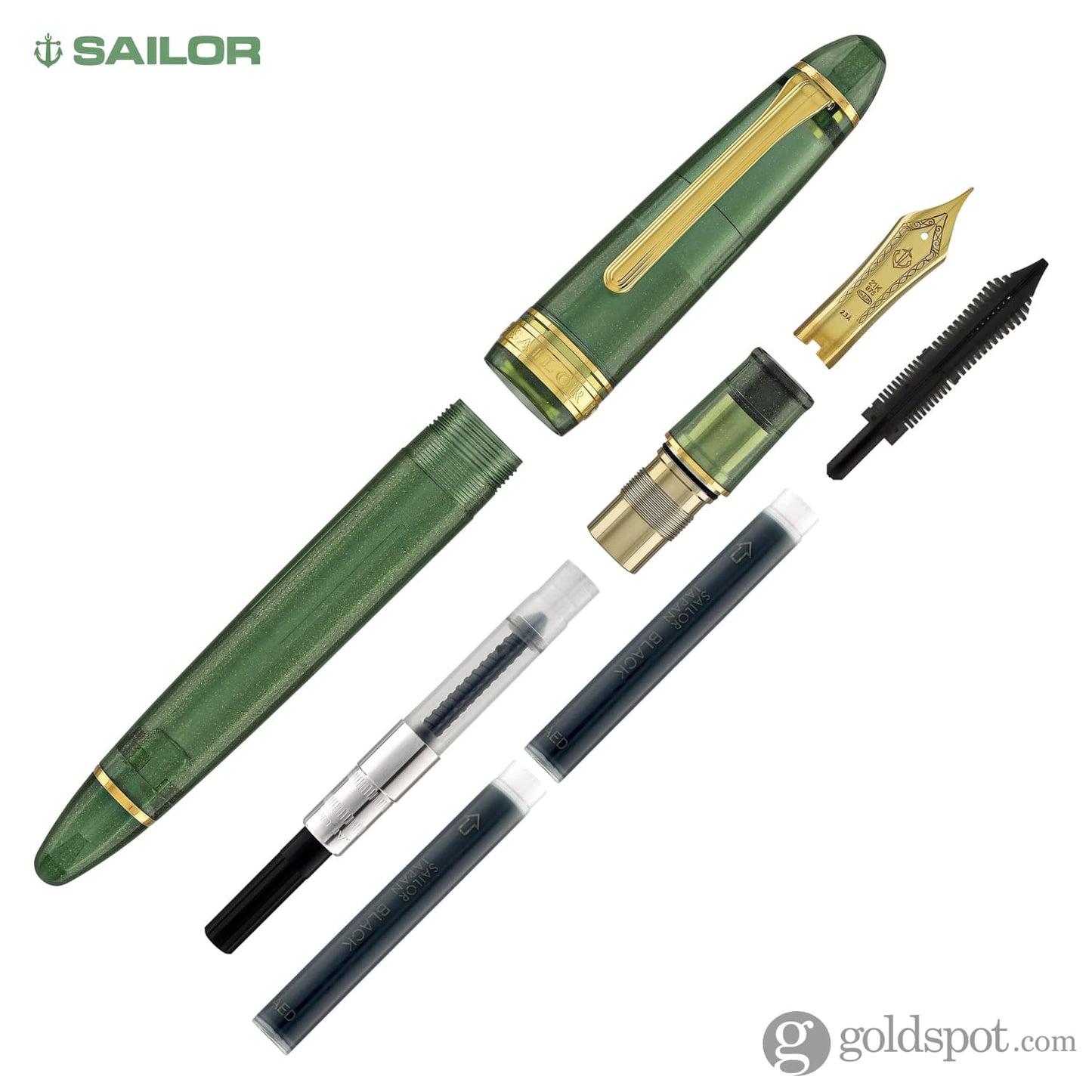 Sailor 1911 Large Pen of the Year 2023 Fountain Pen in Golden Olive - 21kt Gold Nib Fountain Pen