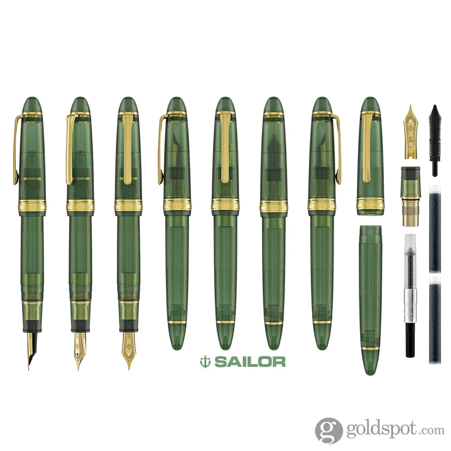 Sailor 1911 Large Pen of the Year 2023 Fountain Pen in Golden Olive - 21kt Gold Nib Fountain Pen