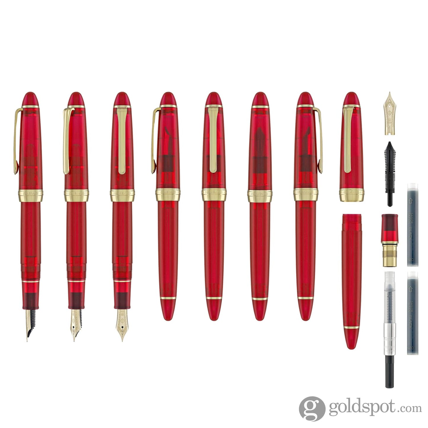 Sailor 1911 Standard Fountain Pen in Japanese Sea Nettle Jellyfish (Red) - 14kt Gold Nib Fountain Pen