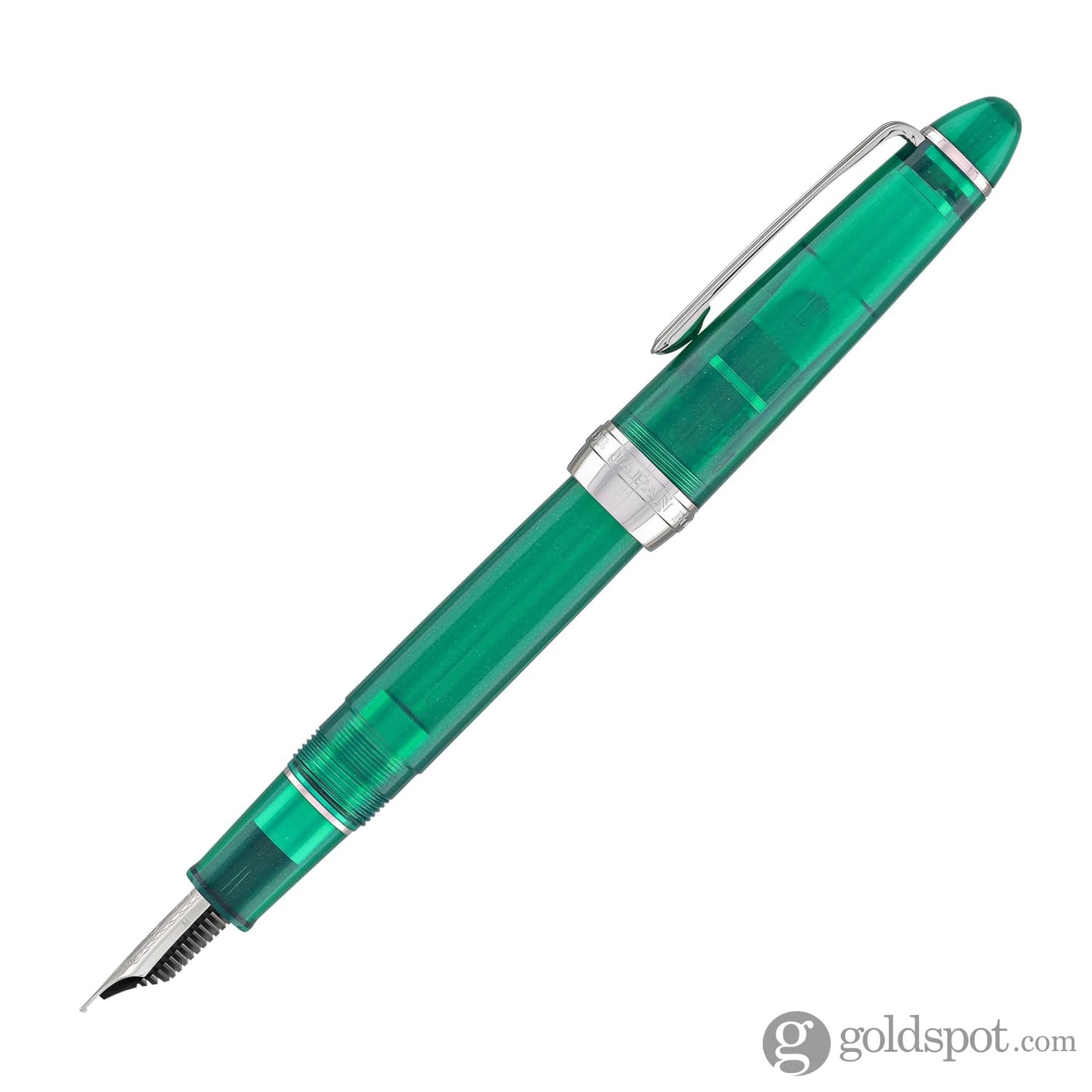 Sailor 1911 Standard Fountain Pen in OhWan Jellyfish (Green) with Silver Trim - 14kt Gold Nib Fountain Pen