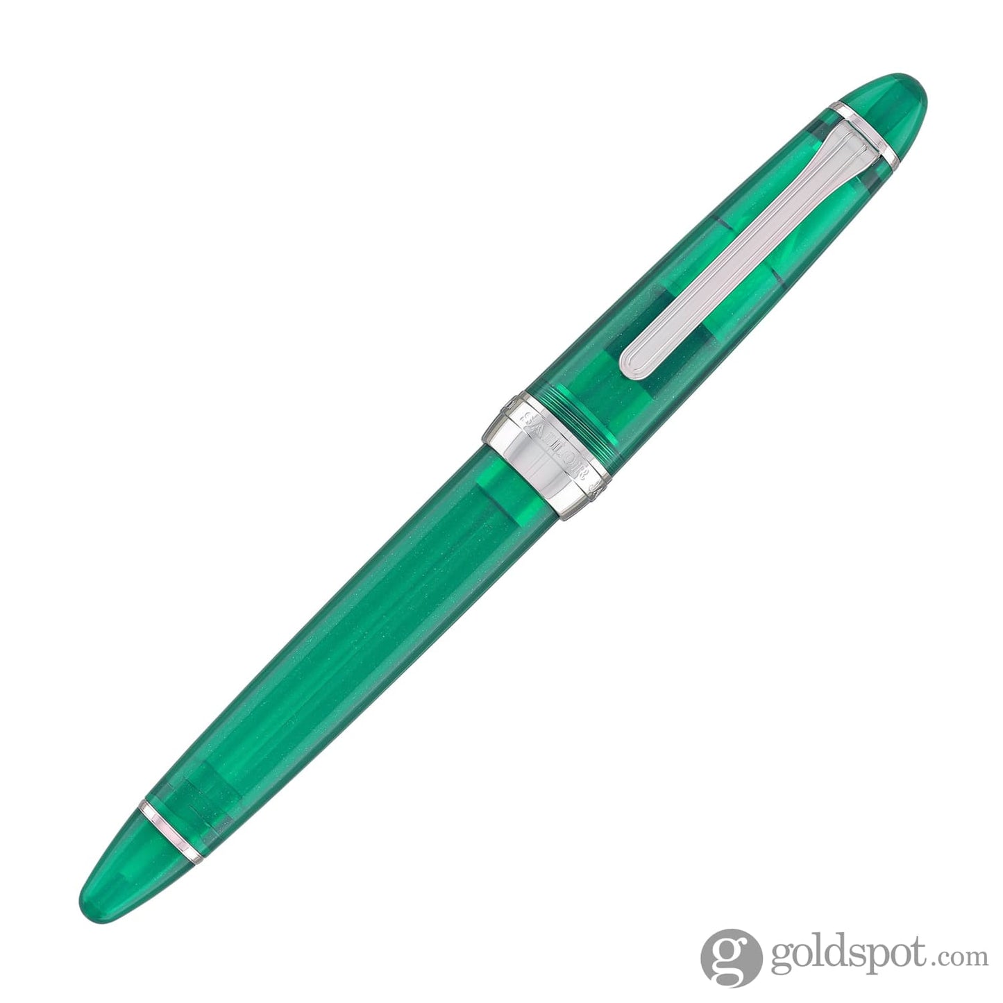Sailor 1911 Standard Fountain Pen in OhWan Jellyfish (Green) with Silver Trim - 14kt Gold Nib Fountain Pen