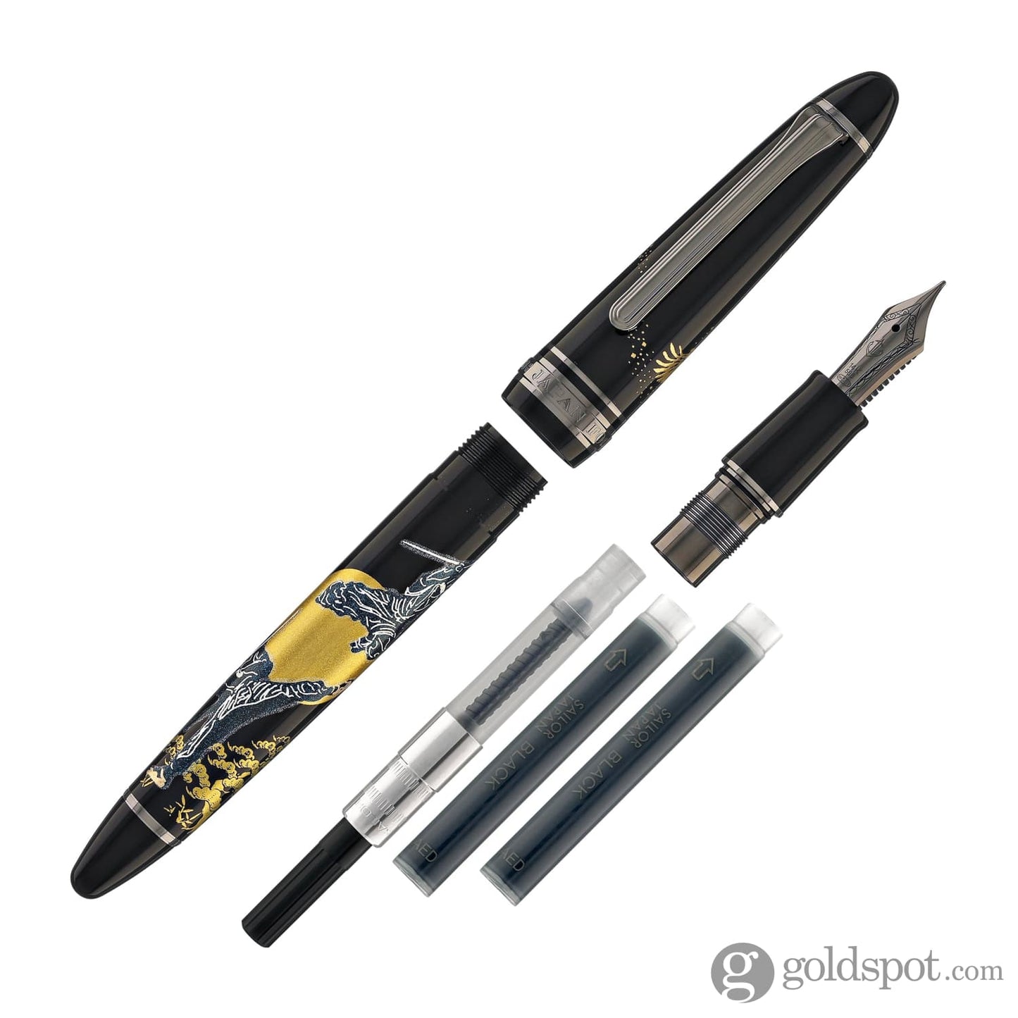 Sailor 1911 Standard Ninja Fountain Pen in Katana with Black Trim - 14K Gold Fountain Pen