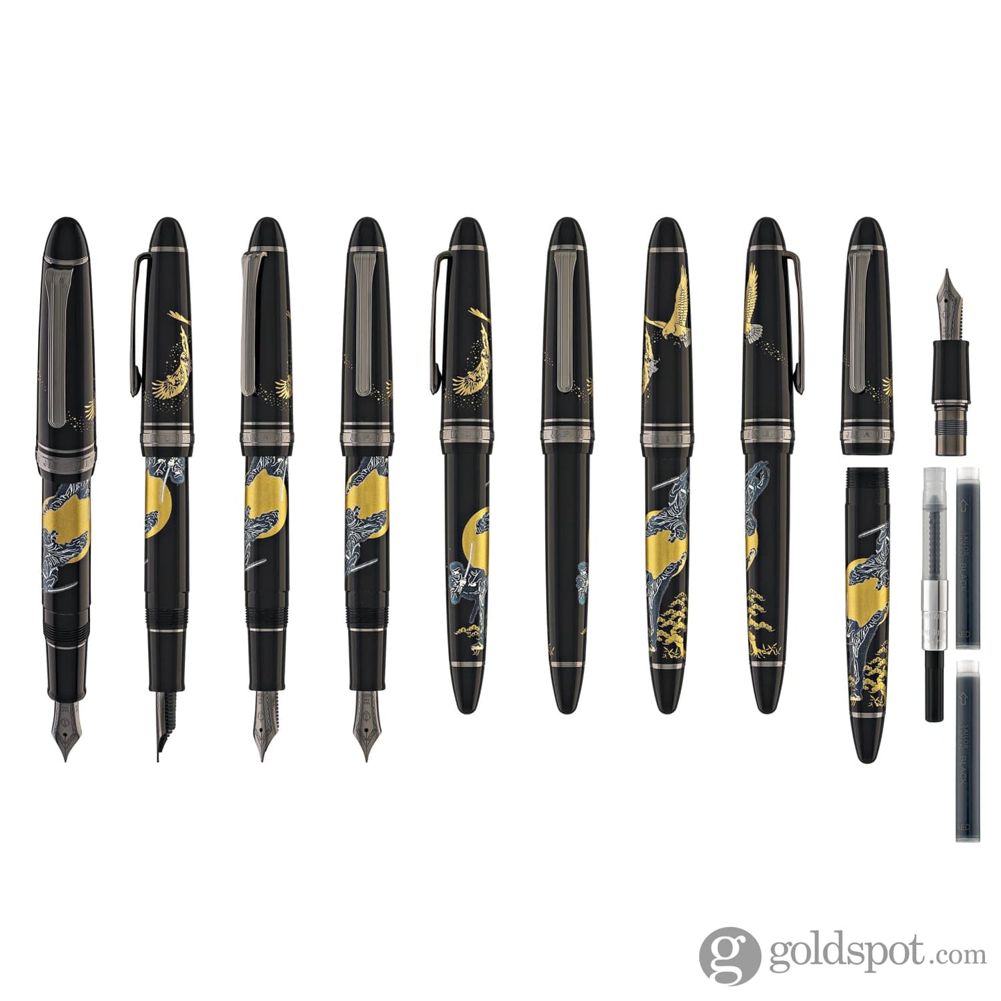 Sailor 1911 Standard Ninja Fountain Pen in Katana with Black Trim - 14K Gold Fountain Pen