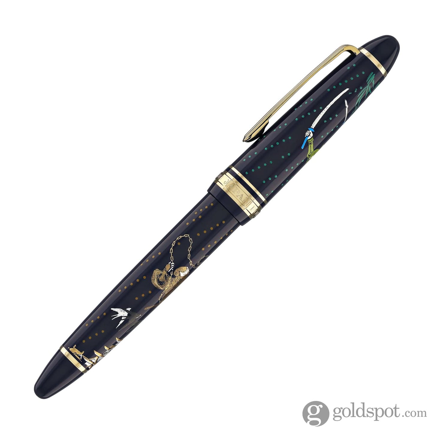 Sailor 1911 Standard Ninja Fountain Pen in Kusarigama with Gold Trim - 14K Gold Fountain Pen
