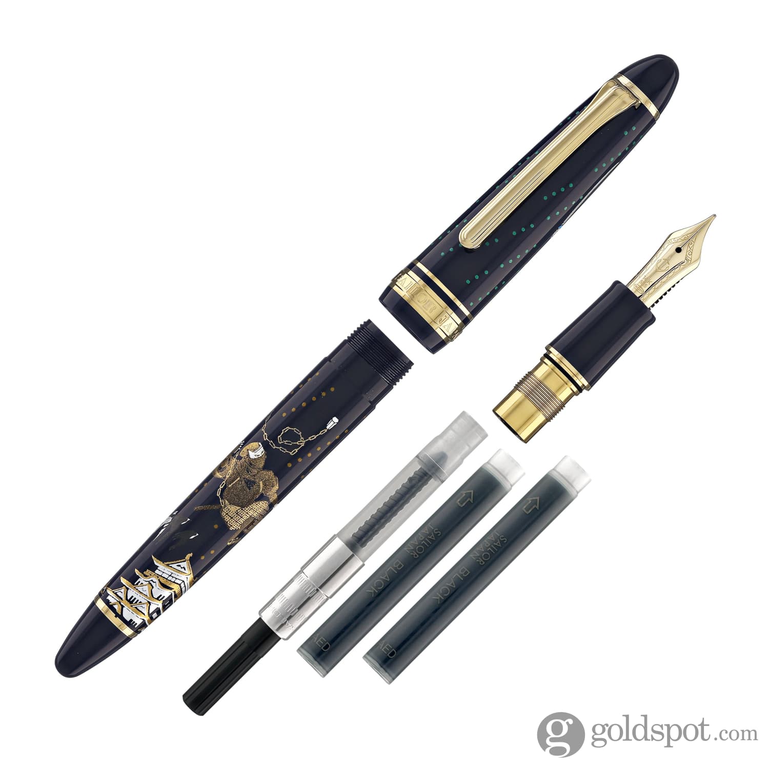 Sailor 1911 Standard Ninja Fountain Pen in Kusarigama with Gold