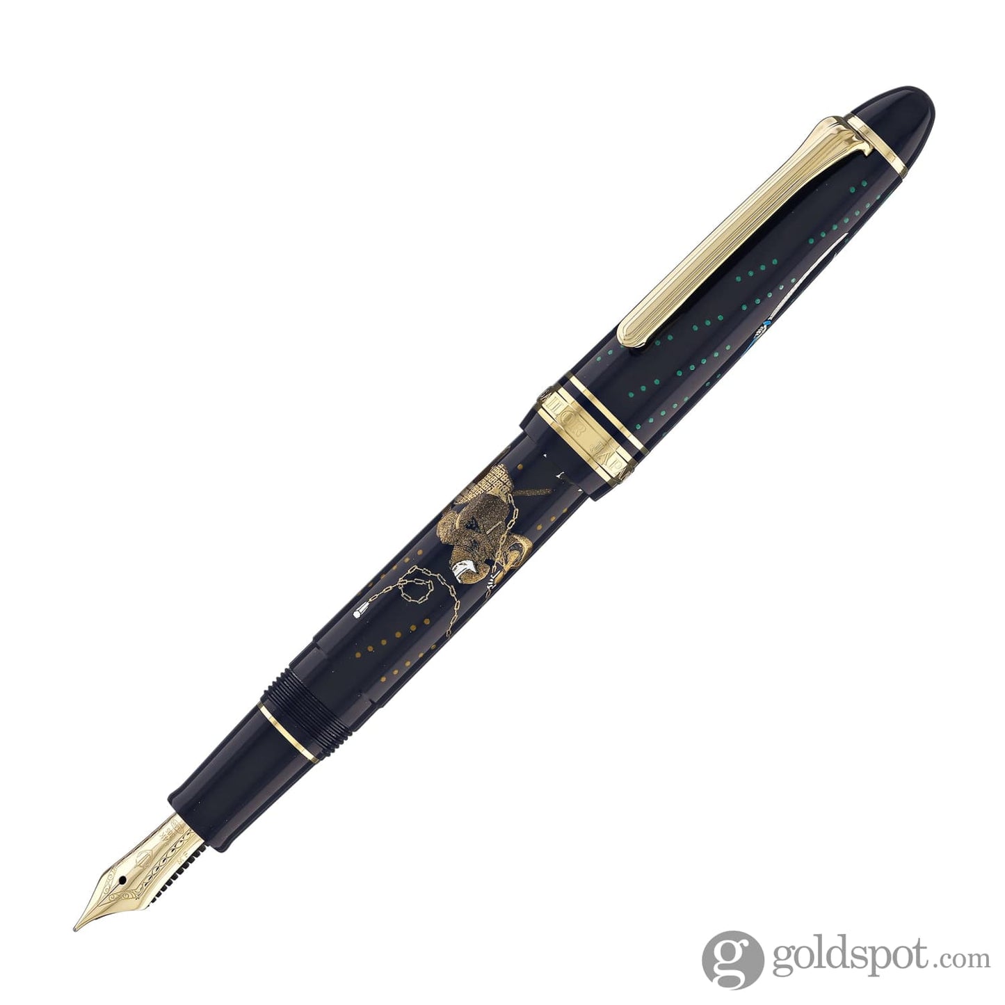 Sailor 1911 Standard Ninja Fountain Pen in Kusarigama with Gold Trim - 14K Gold Fountain Pen