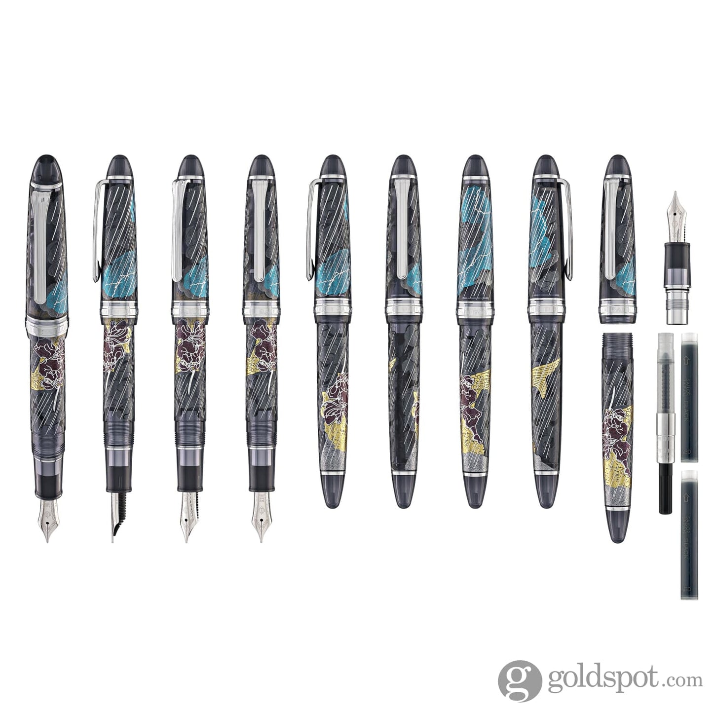 Sailor 1911 Standard Ninja Fountain Pen in Shachihoko with Rhodium Trim - 14K Gold Fountain Pen