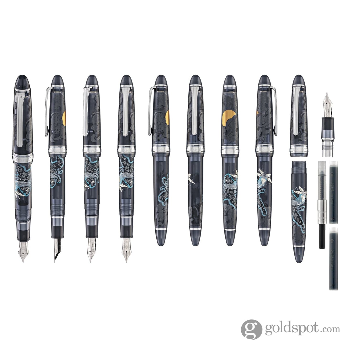 Sailor 1911 Standard Ninja Fountain Pen in Star with Rhodium Trim - 14K Gold Fountain Pen