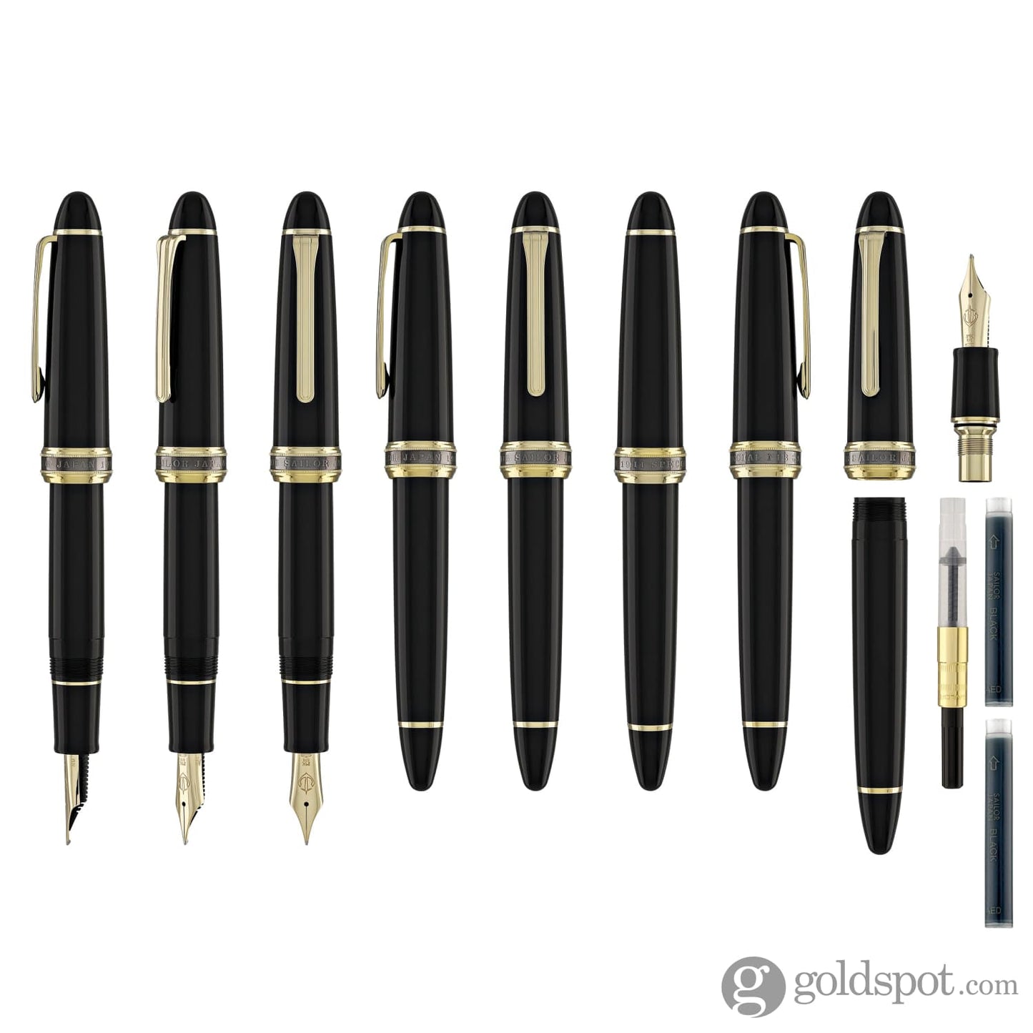 Sailor Bespoke 1911 Large Naginata Togi Fountain Pen Specialty Nib with Gold Trim Fountain Pen