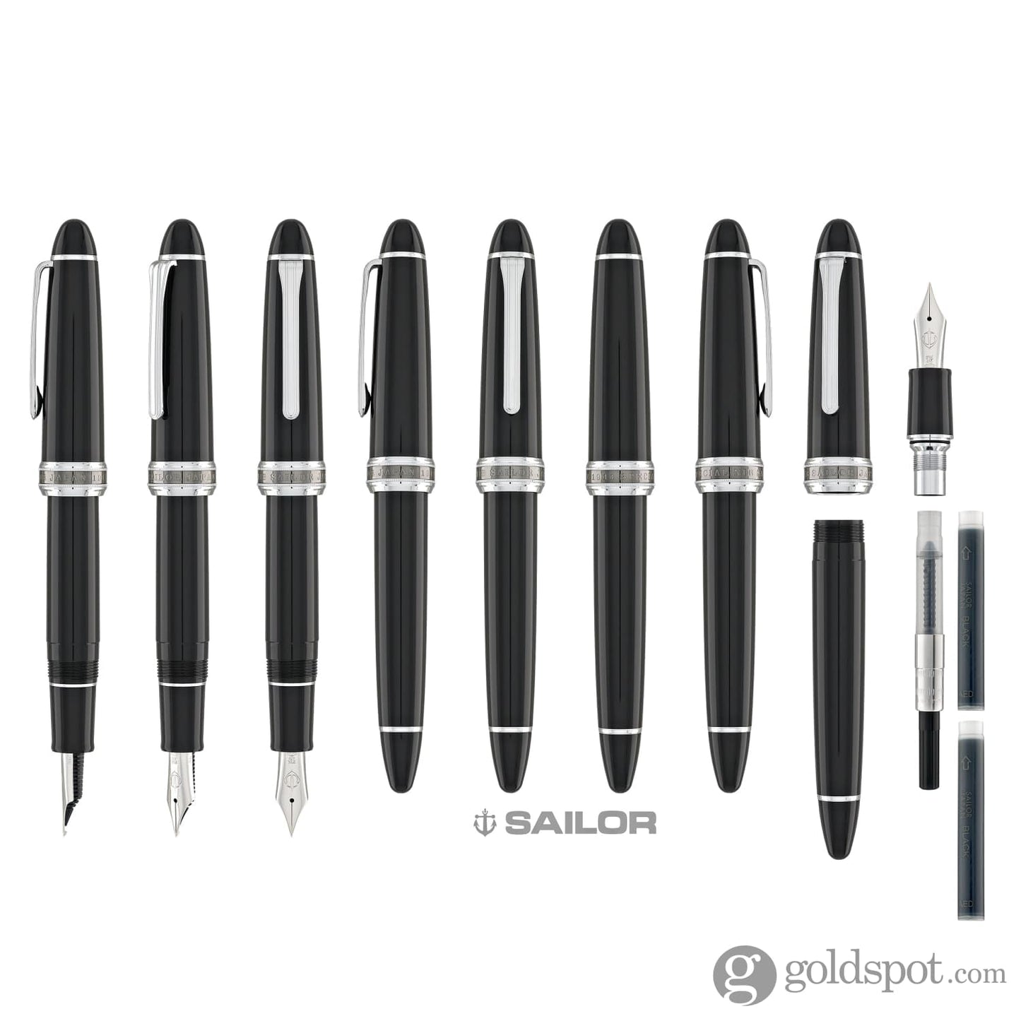 Sailor Bespoke 1911 Large Naginata Togi Fountain Pen Specialty Nib with Silver Trim Fountain Pen