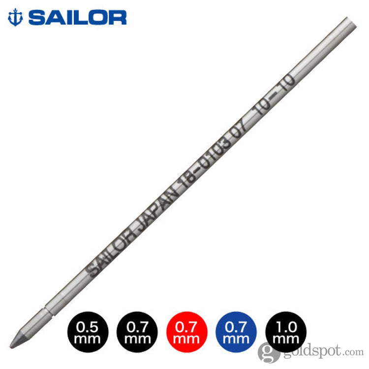 Sailor Chalana Ballpoint Pen Refill in Black Fine Ballpoint Pen Refills