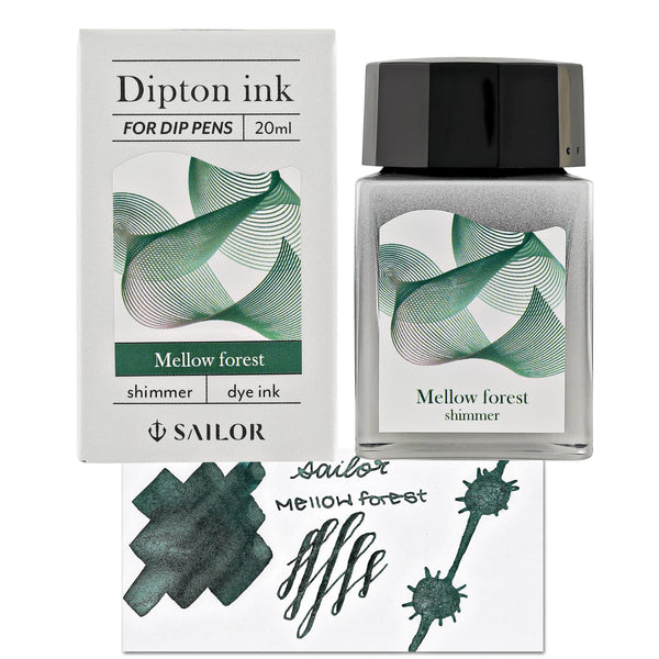 Sailor Compass Dipton Shimmer Bottled Ink in Mellow Forest - 20mL Bottled Ink