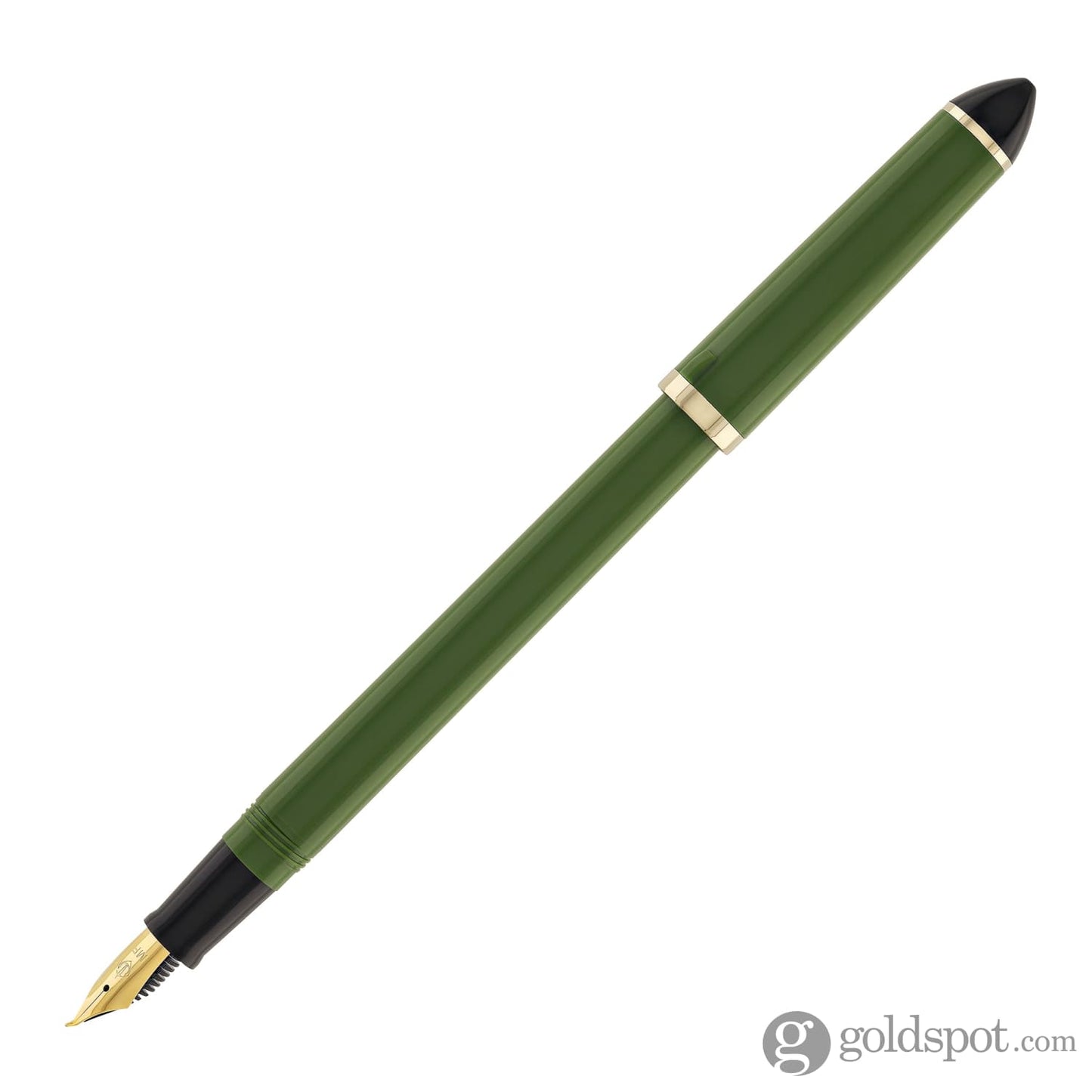 Sailor Compass Fude De Mannen Calligraphy Fountain Pen in Dark Green - 55 Degree Fude Calligraphy Pens