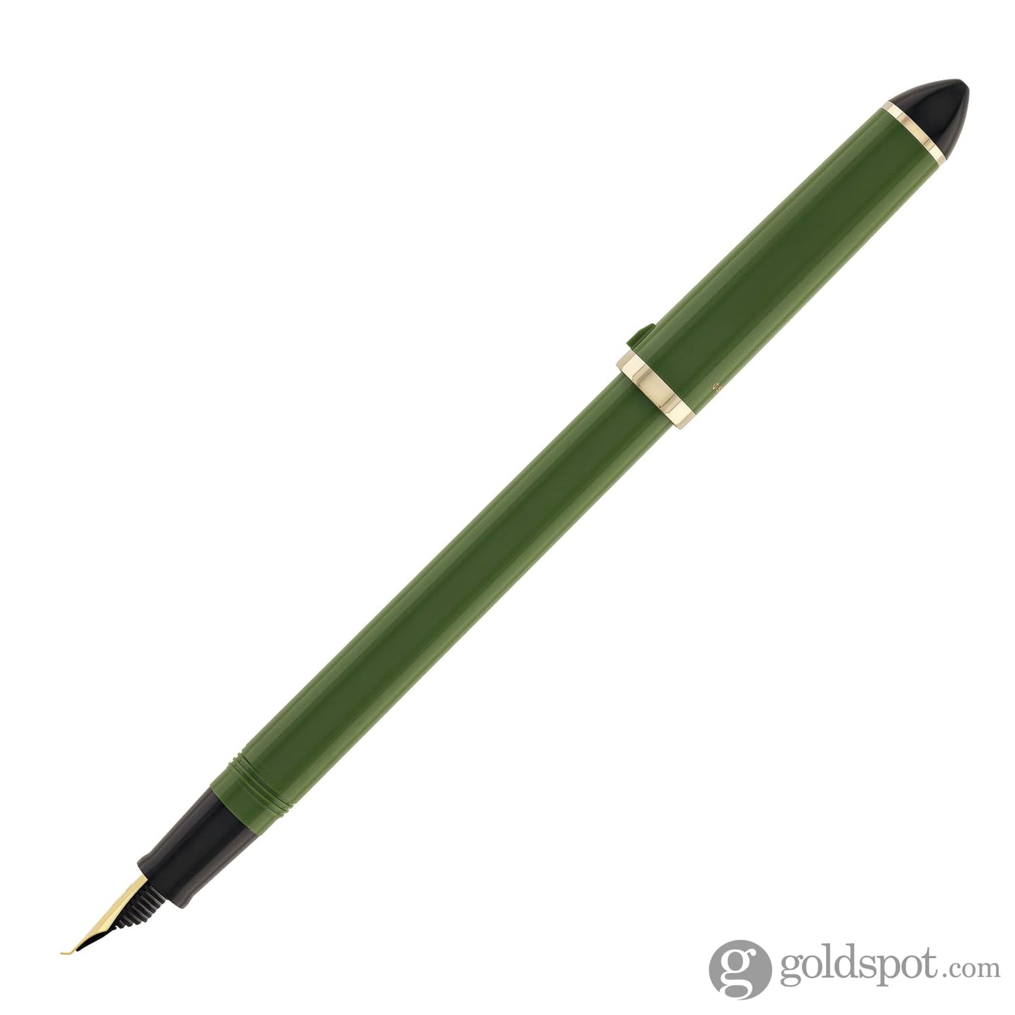 Sailor Compass Fude De Mannen Calligraphy Fountain Pen in Dark Green - 55 Degree Fude Calligraphy Pens
