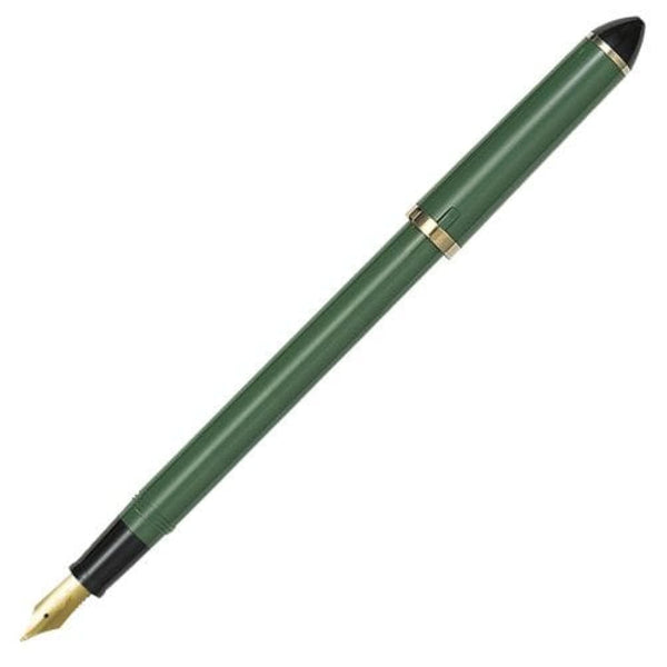 Sailor Compass Fude De Mannen Calligraphy Fountain Pen in Dark Green - 55 Degree Fude Calligraphy Pens