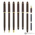 Sailor Compass Fude De Mannen Calligraphy Fountain Pen in Pearl Brown - 40 Degree Fude Calligraphy Pens