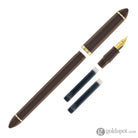 Sailor Compass Fude De Mannen Calligraphy Fountain Pen in Pearl Brown - 40 Degree Fude Calligraphy Pens