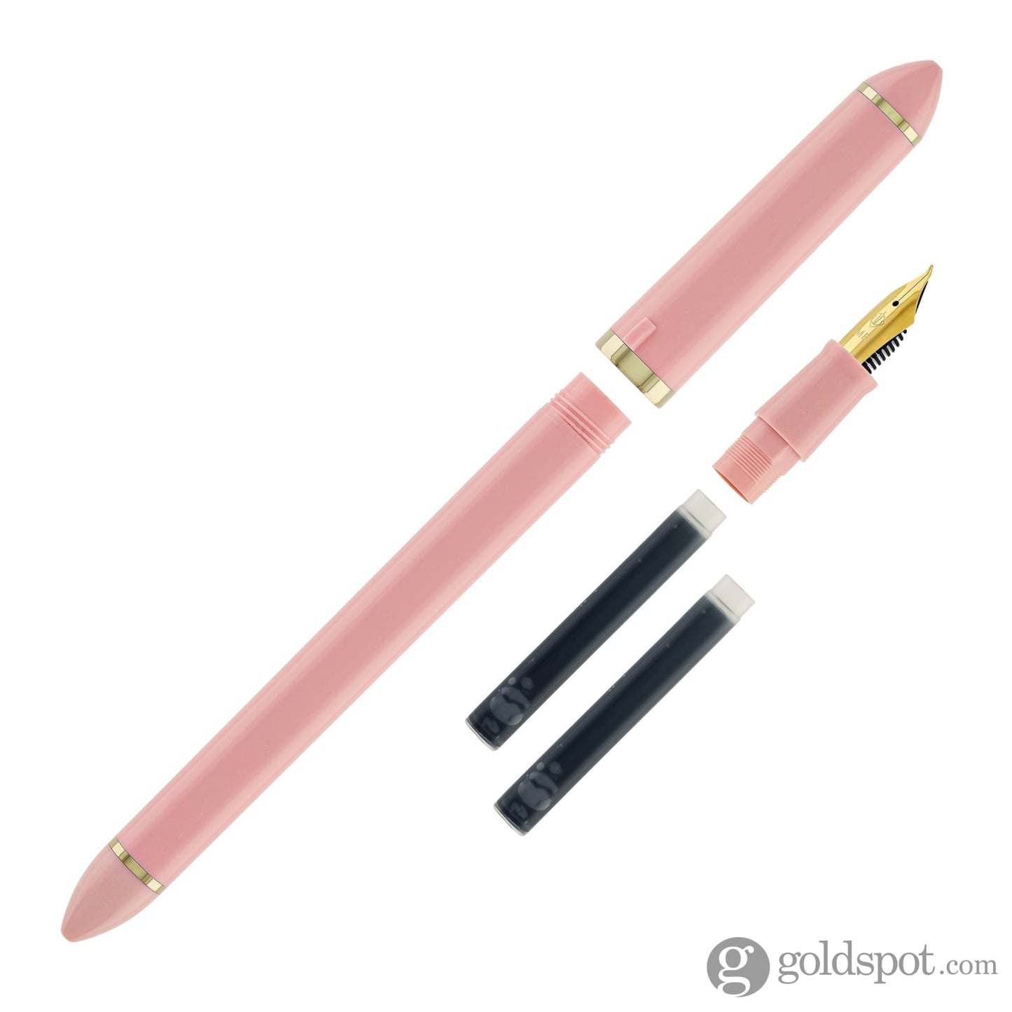 Sailor Compass Fude De Mannen Calligraphy Fountain Pen in Pearl Pink - 40 Degree Fude Calligraphy Pens