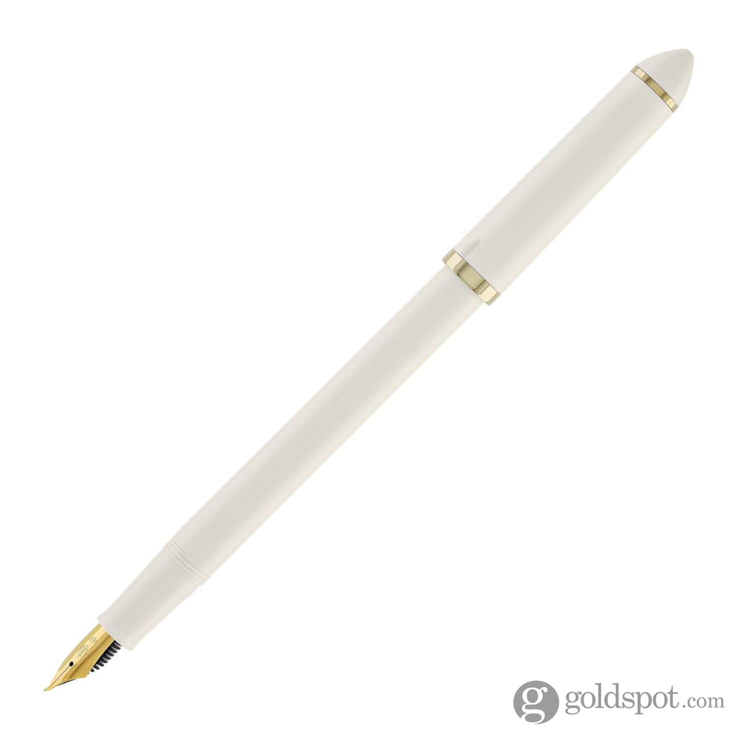 Sailor Compass Fude De Mannen Calligraphy Fountain Pen in Pearl White - 40 Degree Fude Calligraphy Pens