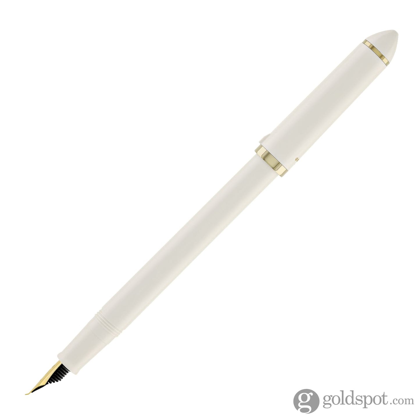 Sailor Compass Fude De Mannen Calligraphy Fountain Pen in Pearl White - 40 Degree Fude Calligraphy Pens